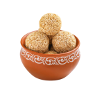 White Sesame Seeds Jaggery Laddu